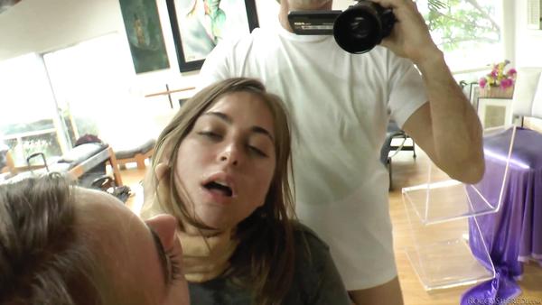Porn in the first person, and deep blowjob by a beautiful chick Riley