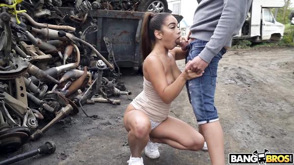 Slim Latina Ginebra Takes Big Cock In Her Ass Outsoor