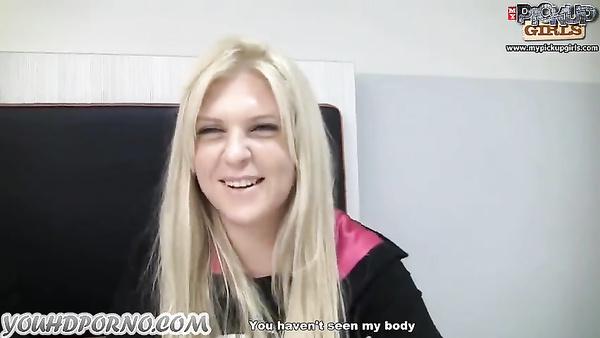 unfamiliar girl is ready for casual sex with a stranger